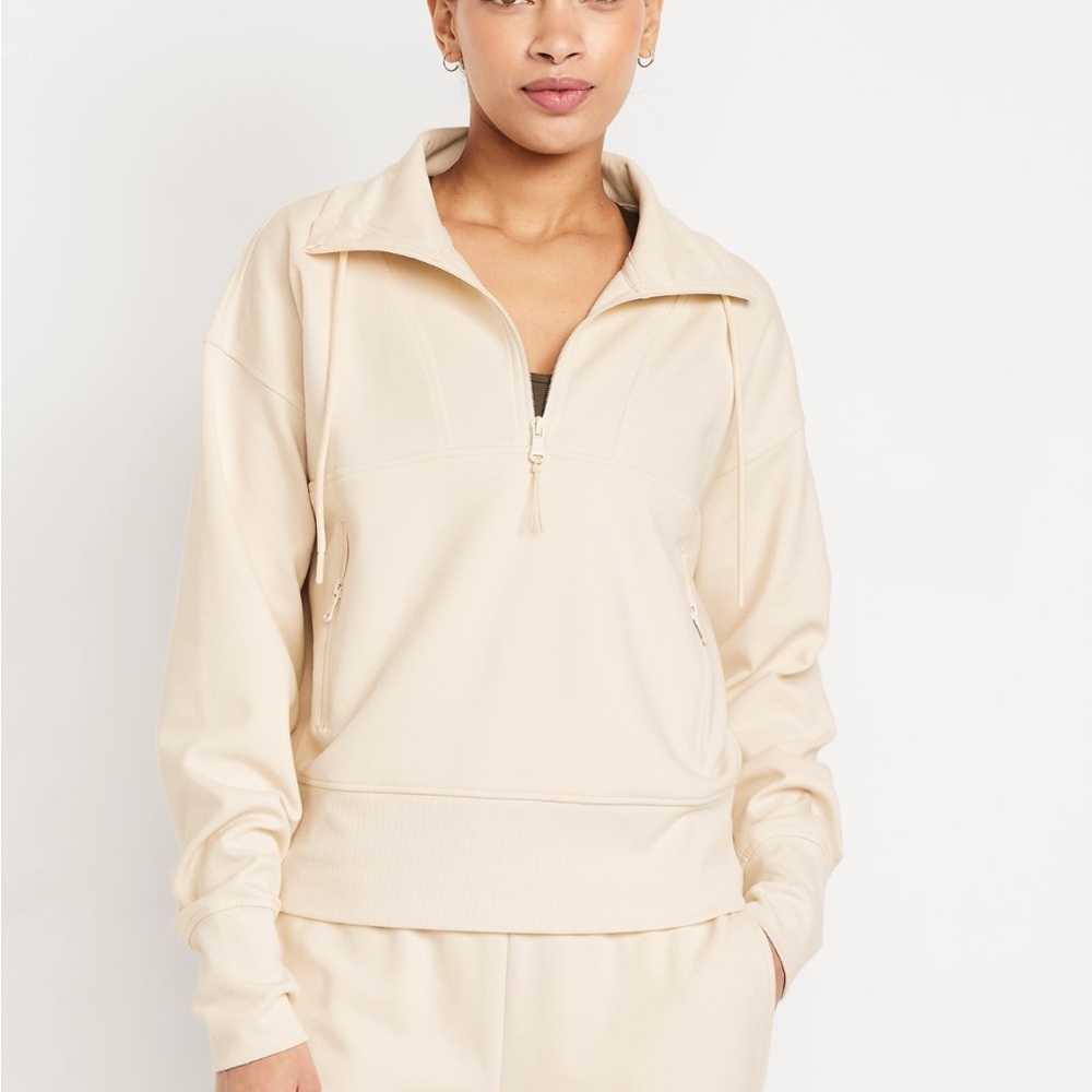 Old Navy Cream Quarter-Zip Pullover